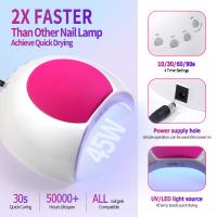 Lámpara Secadora de Uñas, Profesional LED UV Lampara Uñas de Gel, Curado Luz en 4 modos para tiempo 10s, 30s, 60s y 90s - details 5