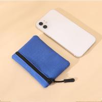 Bolsa De Monedas Mini De Tela Algodón Para Hombres Y Mujeres Cierre De Cremallera Estilo Casual Color Sólido Bolsa De Almacenamiento Para Niños - details 7