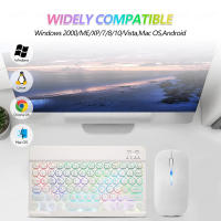 Teclado Inalámbrico Bluetooth Para iPad Air pro Mini 11/10/9 Pulgadas Compatible Con Xiaomi Samsung Huawei Tableta Con Ratón Incluido - details 6