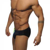Nuevos Briefs De Natación Para Hombres Sexy Buzo De Playa Corto De Baño Con Pouch Bajo Y Estampado Geométrico Poliéster Spandex - details 9