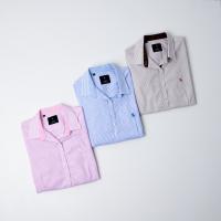S&C Camisa de Mujer entallada a rayas- color celeste, rosa y marrón - details 0