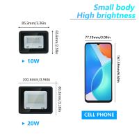 Lámpara De Pared Exterior LED Para Jardín Proyector De Luz De Inundación Reflector IP66 Aluminio 10W 20W 30W 50W 100W Para Calle - details 2