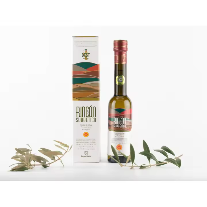 Rincón de la Subbética. Aceite de oliva virgen extra. Ecológico Sierra de la subbética. Premio Alimentos de España 2024 1º Posición. DOP Priego de Córdoba. Sabor Oro Intenso. Premio mejor AOVE del mundo. 250 ml. - 1