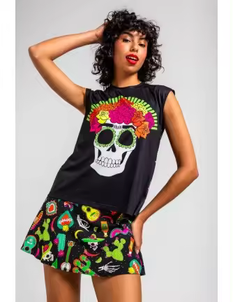 Camiseta Lolina sin sisa Amor a la Mexic - 1