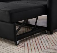 Sofá Cama multifuncional [Con función para dormir], sofá Cama extraible Doble, respaldo ajustable de 3 secciones, material de PU a prueba de salpicadurás, fácilmente convertible en cama - details 3