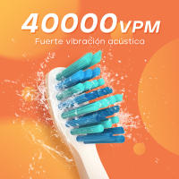 Seago cepillo de dientes eléctrico sónico, cepillo electrico con 8 cabezas, carga USB, cepillo de dientes eléctrico ultrasónicos 5 modos y temporizador, IPX7 Impermeable, para viaja (negro) - details 5