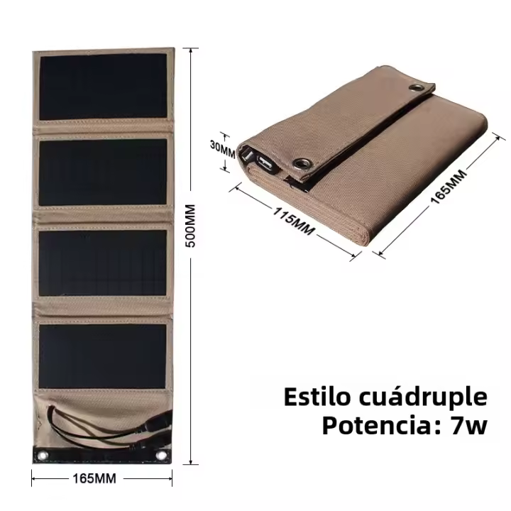 Panel Solar JMUYTOP Portátil Plegable Y Impermeable 5V Para Carga De Teléfono Móvil Y Power Bank Ideal Para Camping Al Aire Libre - 1