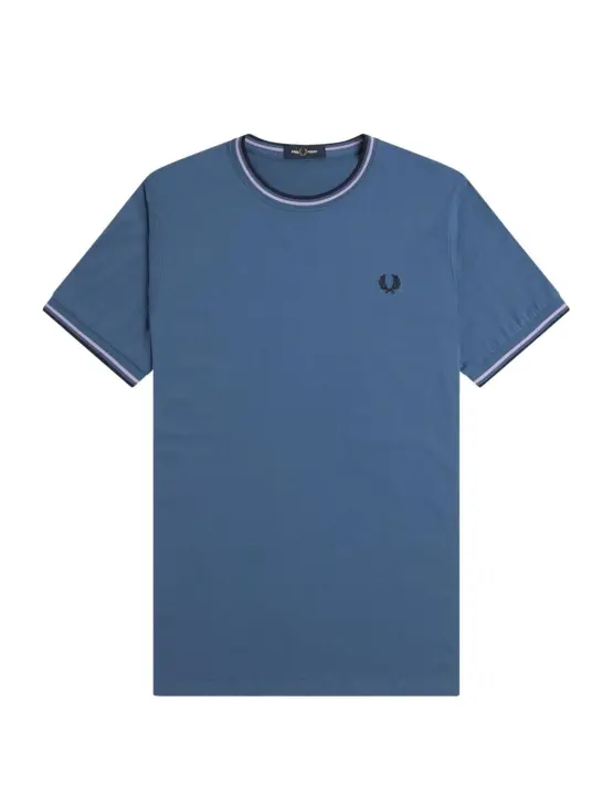 Camiseta Fred Perry Twin Tipped Hombre Azul - 1