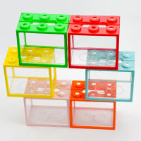 Acuario Mini Para Peces Y Reptiles Con Luz LED Caja Pila De Acuarios Cilíndricos Decoración De Paisaje De Algas Para El Hogar Y La Oficina - details 2