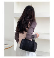 Bolso Bandolera De Nylon Plateado Para Mujer Estilo Casual Verano Bolso De Hombro Redondo Versátil Moda Alta Con Cierre De Cremallera - details 6