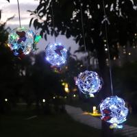 Lámpara De Jardín Solar Exterior Decorativa De Metal Luz De Noche Mariposa Protectora Impermeable Sobre Bola Iluminación De Red - details 2