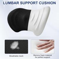 Cojín Lumbar ergonómico de Espuma viscoelástica, cojín Lumbar para Respaldo, cojín Lumbar para Asientos de Coche y sillas de Oficina (Negro) - details 2