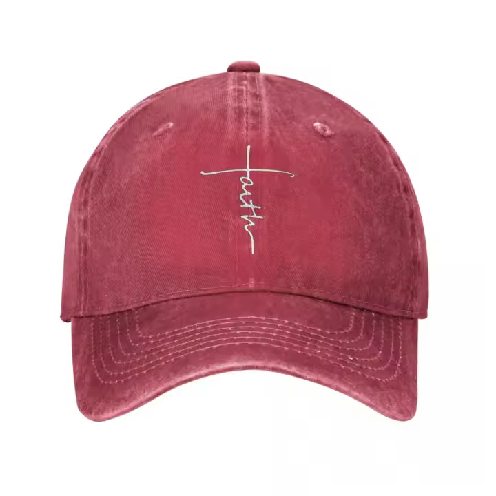 Gorro De Béisbol Hip Hop Con Cruz De Fe Cristiana Ajustable Para Hombres Y Mujeres Protección Solar Primavera Otoño Denim Moda - 1