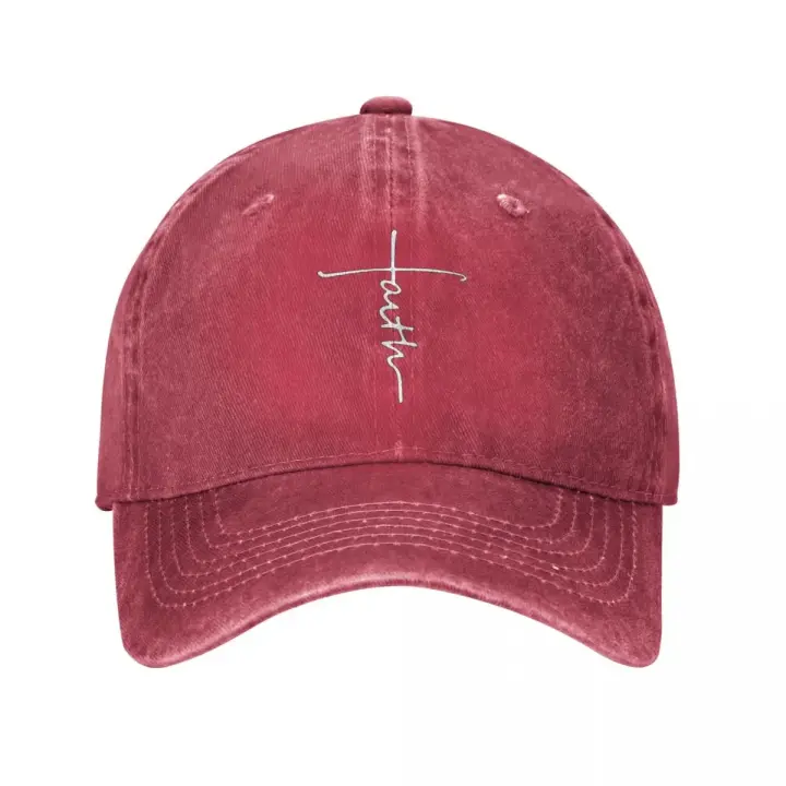 Gorro De Béisbol Hip Hop Con Cruz De Fe Cristiana Ajustable Para Hombres Y Mujeres Protección Solar Primavera Otoño Denim Moda - 1