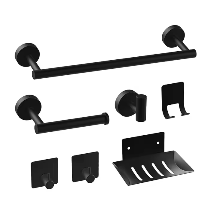 Juego de Barra para toallas de baño, toallero de Maple inoxidable 304, soporte para papel de Cocina, jabonera, juego Colgante para Baño - 1