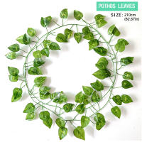 Guirnalda De Iva Artificial 2.1M Hojas Verdes Falsas Rattan Uvas Dulces Vines Decoración Para Hogar Y Restaurante - details 1
