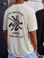 Camiseta De Verano Para Hombres Oversize Cuello Redondo Manga Corta Transpirable Secado Rápido Tees Casuales Para El Día - details 15