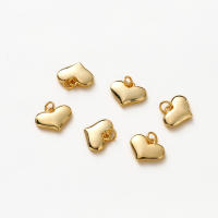 4pcs Colgante De Corazón De Amor Sólido En Oro 14K 18K Con Anillo De Salto Para Suministros De Joyería DIY Accesorios De Joyería - details 11