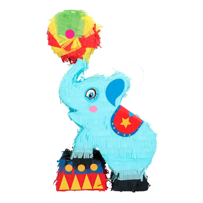 Piñata Elefante de circo 26x45 cm de romper mejicana - 1