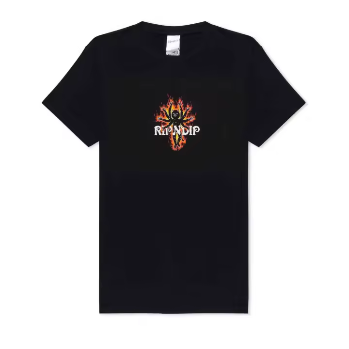 Camiseta de Manga Corta Ripndip Illusion Jerm para hombre en color negro - 1