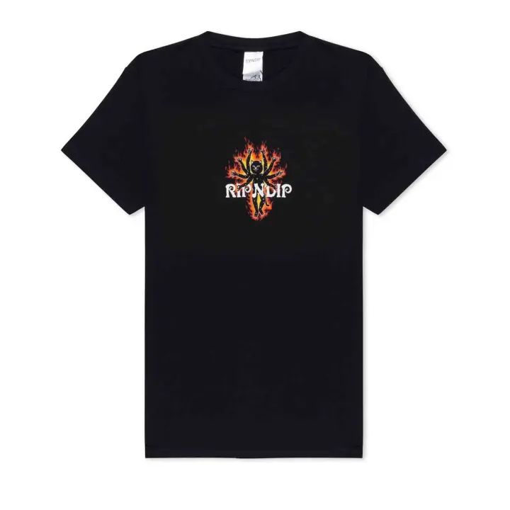 Camiseta de Manga Corta Ripndip Illusion Jerm para hombre en color negro - 1