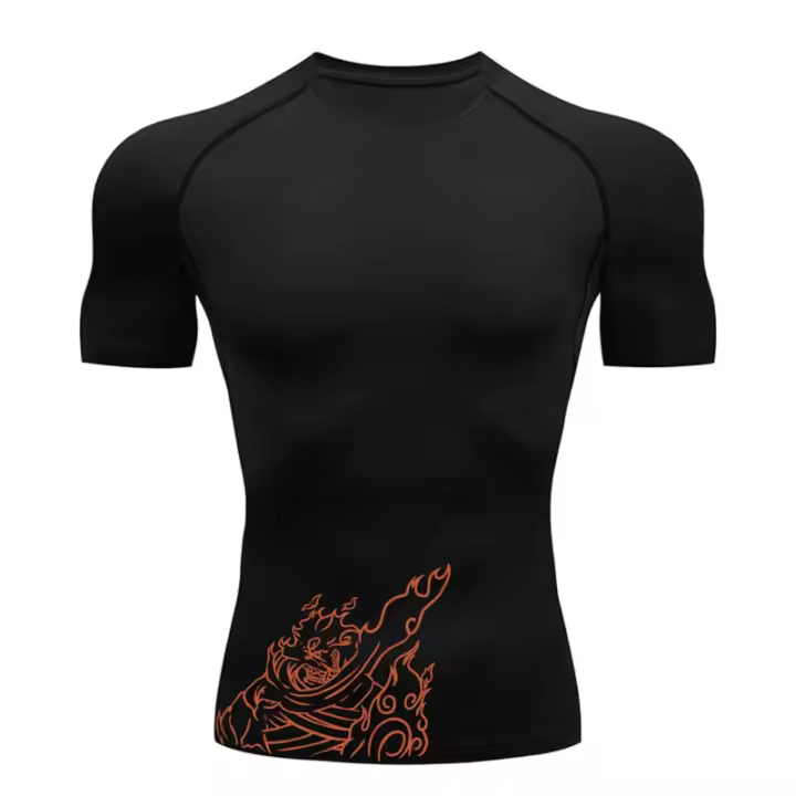 Camiseta Deportiva De Secado Rápido Para Hombres Camiseta De Compresión Corta Para Gimnasio Ejercicio Y Correr Camisetas Básicas De Undershirts - 1