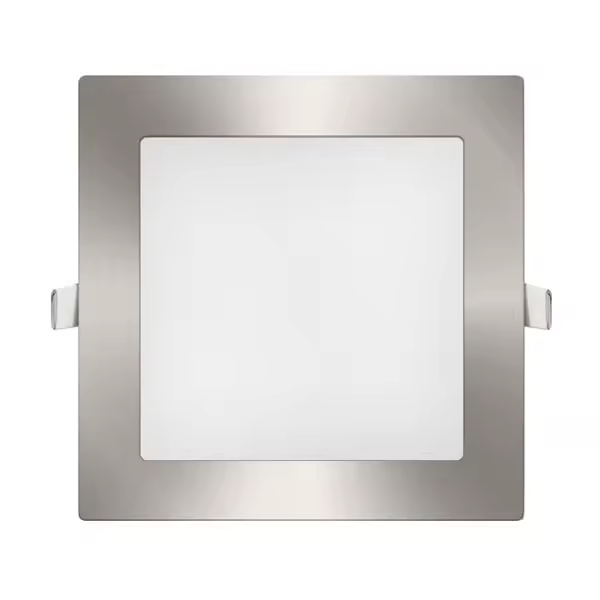 IluminaShop - Downlight panel LED Cuadrado Niquel 12W - 1