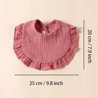 Baberos De Tela Pliegue Doble 8pcs Para Bebés Con Borde Pliegue Y Algodón Puro Suave Para Piel Amigable Transpirable Para Comer - details 5