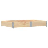 vidaXL Jardinera de madera maciza de pino 150x100 cm Color Marrón,  Negro,  Gris y mas - details 2