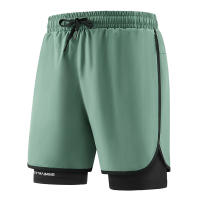 Shorts De Fitness Para Hombre Doble Capa 2 En 1 Deporte Entrenamiento En Gimnasio Quick Dry Running Verano Short De Dos Niveles - details 11