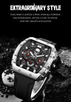 Reloj De Pulsera Militar LIGE Para Hombres Con Dial Grande Y Esqueleto De Cráneo Cronógrafo De Silicona Resistente Al Agua Y Luminoso - details 3