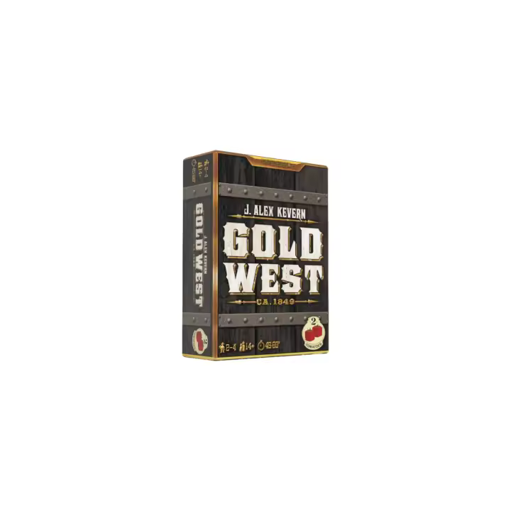 2Tomatoes Games | Gold West | Juego de Mesa de Edición Limitada | Compite Construyendo Imperios Mineros Mientras Luchas por los Metales Preciosos | 2-4 Jugadores | Idiomas: Español, Francés | Edad Mínima: 14 Años | Temática: Lugares - 1