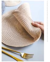 6pcs Tapetes Redondos Para Mesa Hechos De Lino Ecológico Antideslizantes Para Comedor Y Café Decoración De Cocina Almohadillas Para Tazas Y Vajilla - details 8