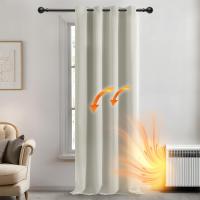 Cortinas Dormitorio Salon Opacas Moderna con Ojales, Cortinas Termicas Aislantes Frio y Calor 140x260 cm(Ancho x Alto) Beige Claro, 1 Pieza - details 0