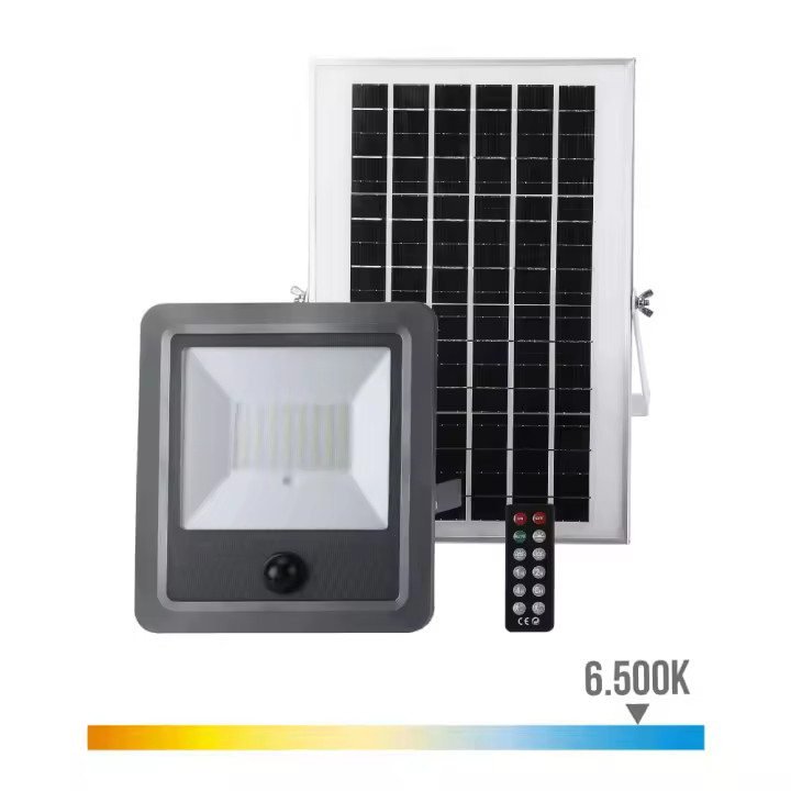 Projetor solar com sensor 300w 3.500lm 6.500k edm - 1