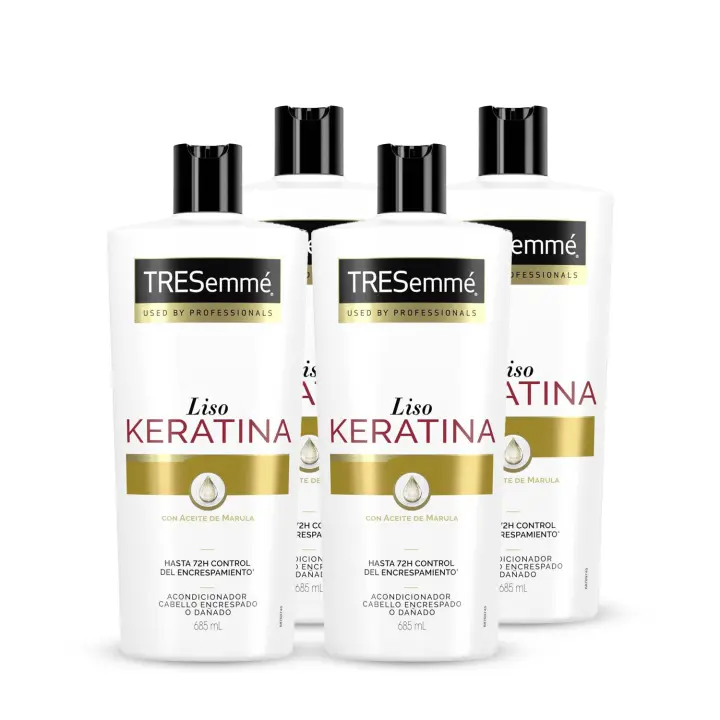 TRESemmé Acondicionador Liso Keratina 685ml - Pack de 4 - 1