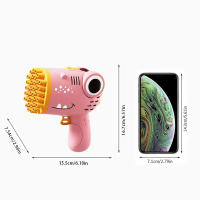 Pistola De Burbujas Dinosauro De Mano Con 40 Orificios Juguete Para Niños Juego Al Aire Libre Sin Batería Y Sin Agua De Burbujas - details 8