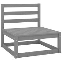 vidaXL Set de muebles de jardín 2 pzas con cojines madera pino Natural, Blanco, Gris Conjunto Terraza Muebles Jardín Exterior Juego de Muebles de jardín Mueble Jardín Exterior Muebles de Salon Exterior - details 1
