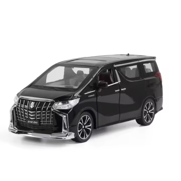 Modelo De Coche De Escala 1/24 Alphard En Aleación De Metal Simulación Vehículo MPV Con Sonido Y Luz Juguete Para Niños Regalos - 1