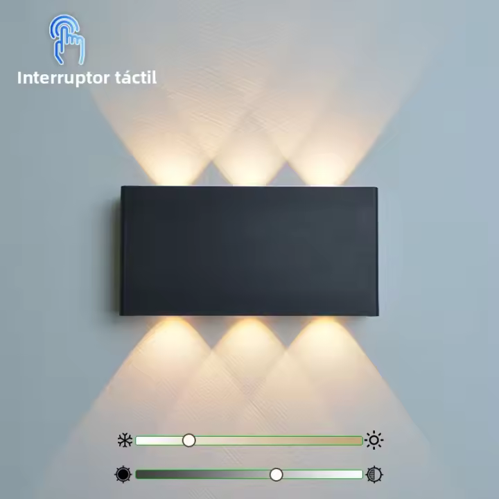 Lámpara De Pared LED Recargable 4000mAh Diseño Minimalista Táctil Tricolor Sin Cable Para Decoración Interior De Habitación Dormitorio Pasillo - 1
