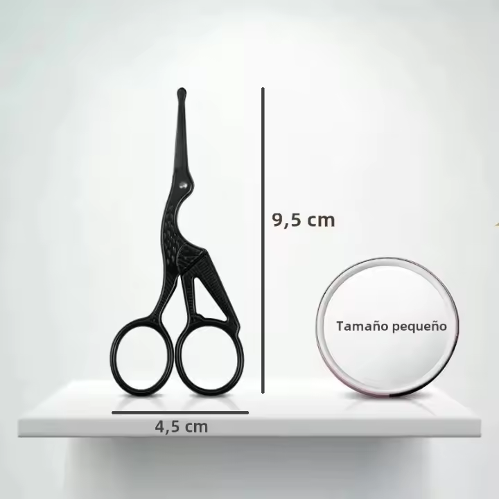Tijeras Profesionales Para Pelo Facial Acero Inoxidable Redondas Para Barba Bigote Cejas Pestañas Corte Preciso Y Duradero - 1