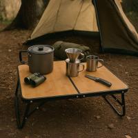 Sweet Home – Mesa Camping Bambú Plegable 80×60 cm, 4 kg, Ligera y Ecológica - Aktive - details 9