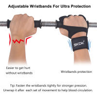 Guantes De Levantamiento De Pesas SKDK Con Apoyo De Tornillo Protección De Palma Completa Para Gimnasio Y Ejercicios De Potencia Equipamiento De Fitness Negro - details 6