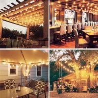 Guirnalda de luces LED para exterior, 7,6 m, G40, para jardín, 10 bombillas irrompibles, lámpara colgante esférica impermeable para patio, porche, bistró, balcón, decoración, casquillo E12. - details 2