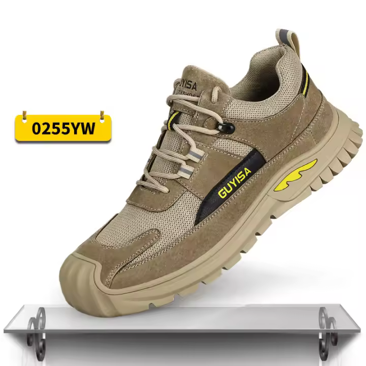 Zapatos de seguridad ANTIPERFORACIONES para hombre, zapatillas de trabajo transpirables con punta de acero, antideslizantes - 1