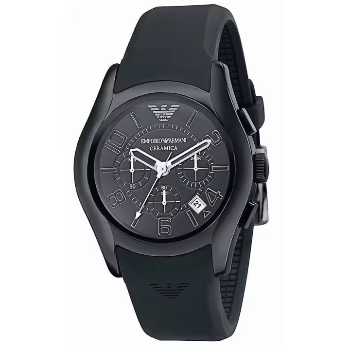 Reloj Armani Hombre AR1430 (42mm) Cuarzo Caucho Cerámico 3ATM - 1