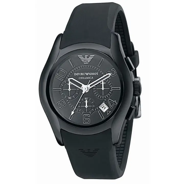Reloj Armani Hombre AR1430 (42mm) Cuarzo Caucho Cerámico 3ATM - 1