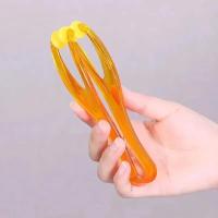 Masajeador De Mano 1Pc Rollador De Masaje Para Aliviar La Fatiga De Los Dedos Y Mejorar La Circulación Súper Masajeador De Acupuntura Portátil De ABS Color Ámbar - details 6
