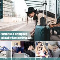 Almohada De Viaje Para Pies Inflable Ergonómica Con 3 Capas Soporte De Pie Ajustable Para Avión Almohada De Silla De Cojín De Espalda - details 5