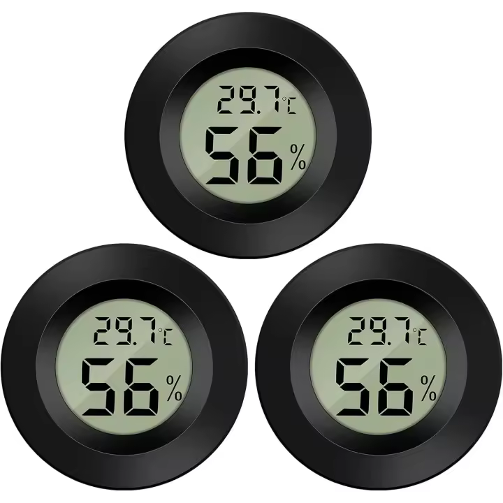 Mini Termómetro Interior del Higrómetro Digital Casa Temperatura y Medidor de Humedad para la Sala Estar Invernadero Bodega Sótano Almacén 3PCS - 1